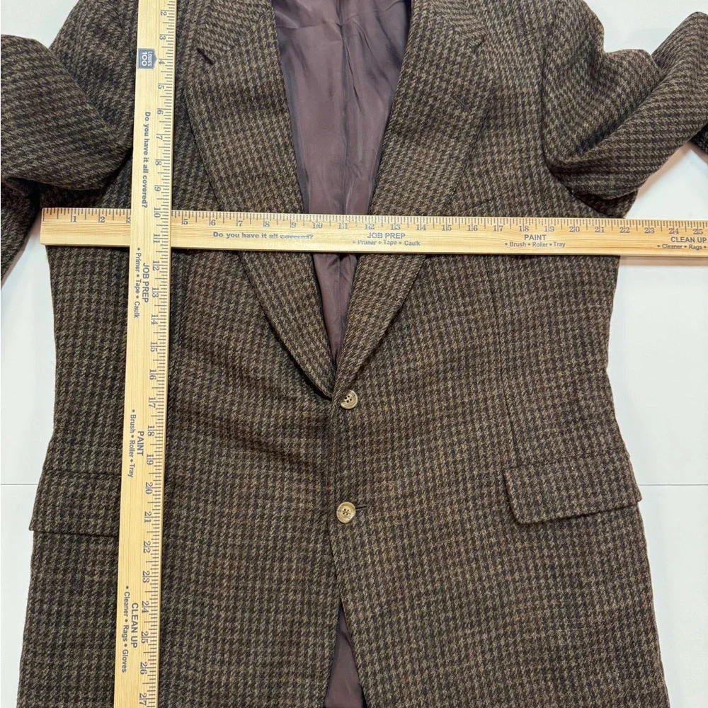Hickey Freeman Vintage Brown Houndstooth Sport Coat